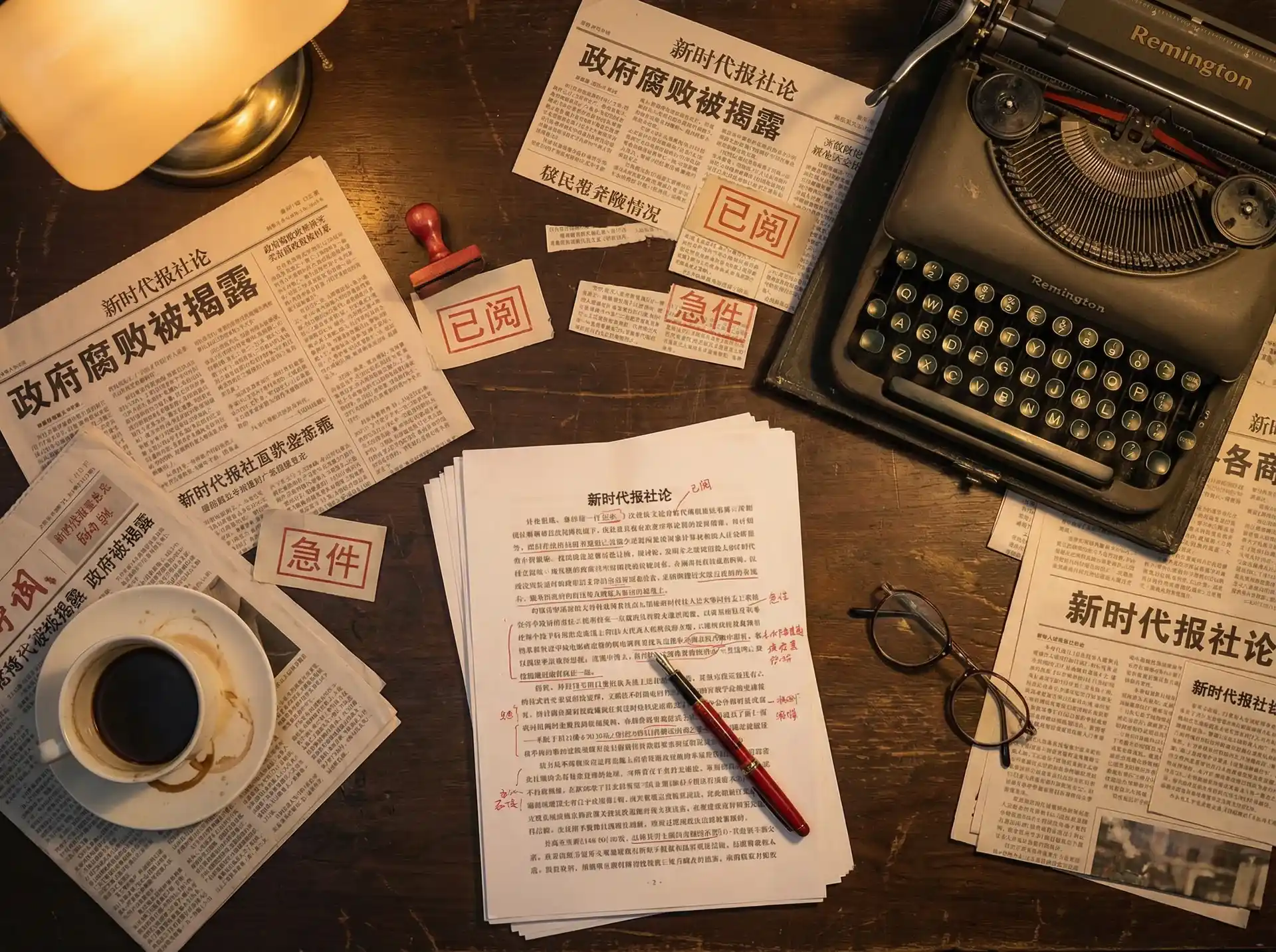 今日吃瓜 - 报社编辑部工作场景